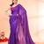 cotton handloom purple sequin saree with blouse piece