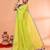 Lemon green mulmul cotton saree without blouse piece