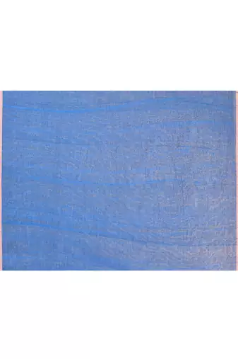 cotton handloom deep turquoise sequin saree with blouse piece