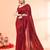 cotton handloom maroon sequin saree with blouse piece