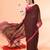 brown mul cotton handloom jamdani saree with blouse piece