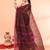brown mul cotton handloom jamdani saree with blouse piece