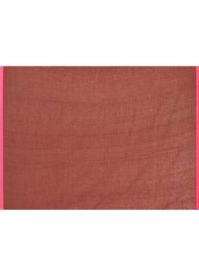 brown mul cotton handloom jamdani saree with blouse piece 6