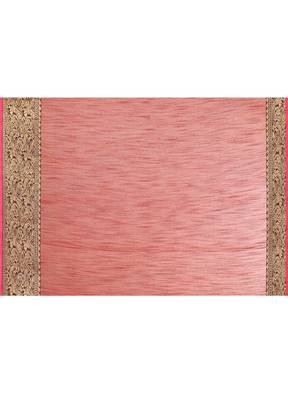 cotton blend maroon handloom saree with blouse piece 5