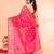 cotton blend rani handloom saree with blouse piece