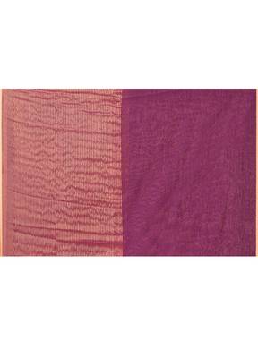 magenta cotton handloom saree with gold zari stripes 5