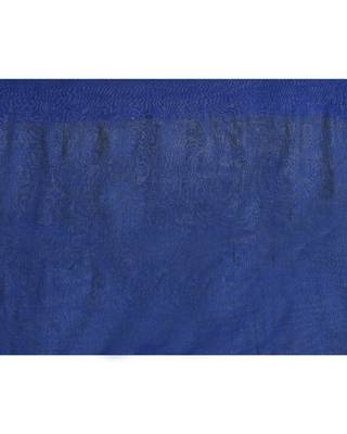 Handspun cotton moss green handloom saree with blouse 6