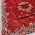 Red Party Wear Rangoli art Silk Saree