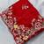 Red Party Wear Rangoli art Silk Saree