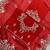 Red Party Wear Rangoli art Silk Saree