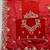 Red Party Wear Rangoli art Silk Saree