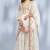 Off White Georgette Sara Khan Inspired Designer Straight Kurta Sharara & Dupatta Set , Muslin With Mirror Work 
