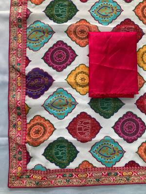 multicolor Party Wear Georgette Bandhej Saree 6