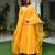  Yellow Chikankari Plus Size Fully Embroidered Anarkali With Pant and Dupatta