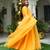 Yellow Chikankari Plus Size Fully Embroidered Anarkali With Pant and Dupatta