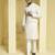 White plain cotton silk kurta pajama