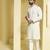 White plain cotton silk kurta pajama