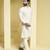 White plain cotton silk kurta pajama