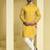 Yellow printed cotton  kurta pajama