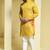 Yellow printed cotton  kurta pajama