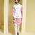 White printed cotton  nehru jacket set