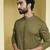 Green plain cotton  kurta pajama