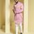 Pink plain cotton  kurta pajama