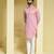 Pink plain cotton  kurta pajama