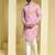Pink plain cotton  kurta pajama