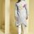 Silver printed cotton kurta pajama