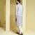 Silver printed cotton kurta pajama