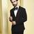 Black plain rayon tuxedo