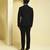 Black plain rayon tuxedo