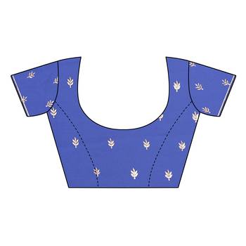 Blue embroidered georgette saree   5