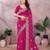 Pink embroidered georgette saree 
