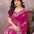 Pink embroidered georgette saree 