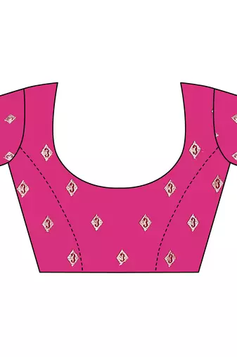 Pink embroidered georgette saree  