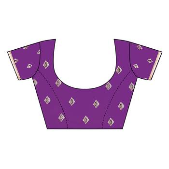 Purple embroidered georgette saree   5