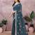 Teal embroidered georgette saree  