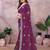 Wine embroidered georgette saree 