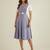 Women lavender pinafore flared dress