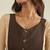 Women brown pinafore flared dress
