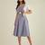 Women lavender pinafore flared dress