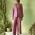 purple plain chanderi Top & Pant With Jacket