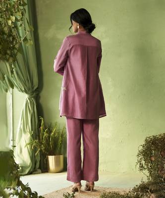 purple plain chanderi Co Ord Set 2