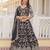Black sequin and zari embroidered Dola Silk Jacquard lehenga choli