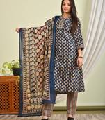 Cotton kurti with pant and matching dupatta sets