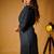 Black poly moss plain midi boat neck dress western