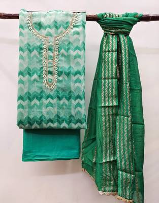 Green Printed Chanderi Salwar 4