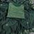 dark green sequin embroidered rangoli silk blend saree